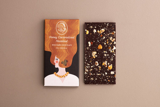 Hazel Mountain 72% Dark Chocolate with Honey Roasted Hazelnuts 70g