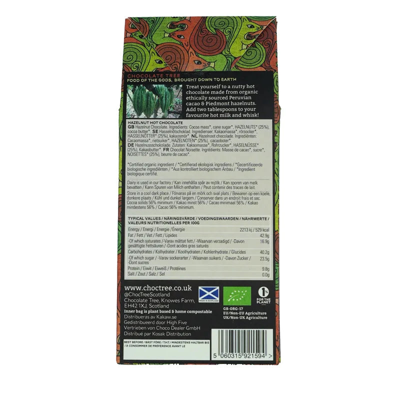 Chocolate Tree Hot Chocolate Pouch Hazelnut 200g