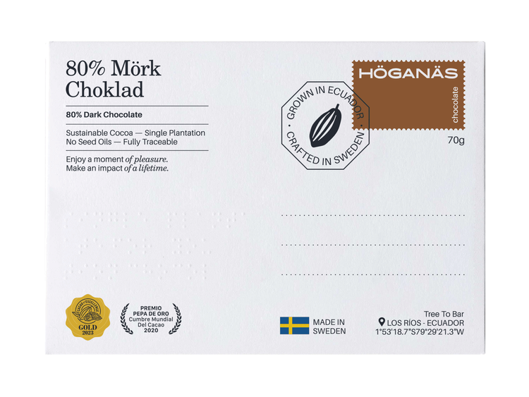Höganäs Chocolate 80% Dark 70g