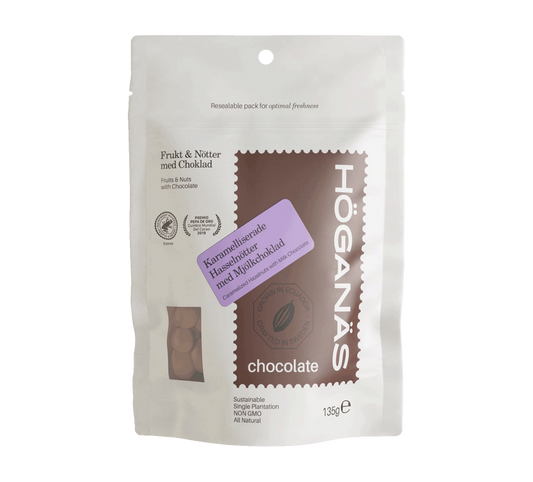 Höganäs Chocolate 36% Milk Chocolate with Caramelized Hazelnuts 135g