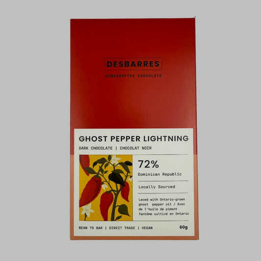 DesBarres 72% Dominican Republic Ghost Pepper Lightning 60g