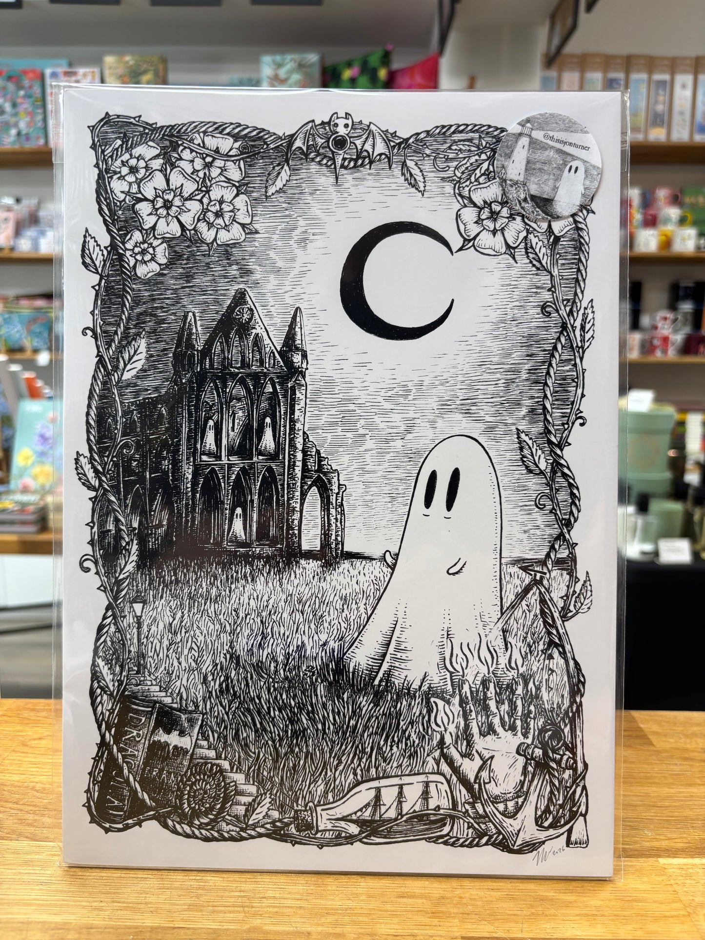 Jon Turner - Ghostie at Whitby Art Print A4