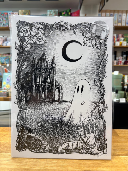 Jon Turner - Ghostie at Whitby Art Print A4