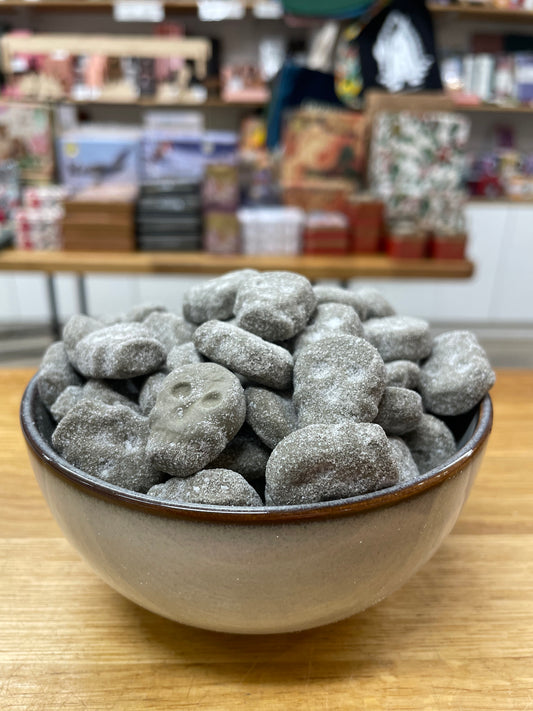 Swedish Salt Liquorice Foam Skulls 100g