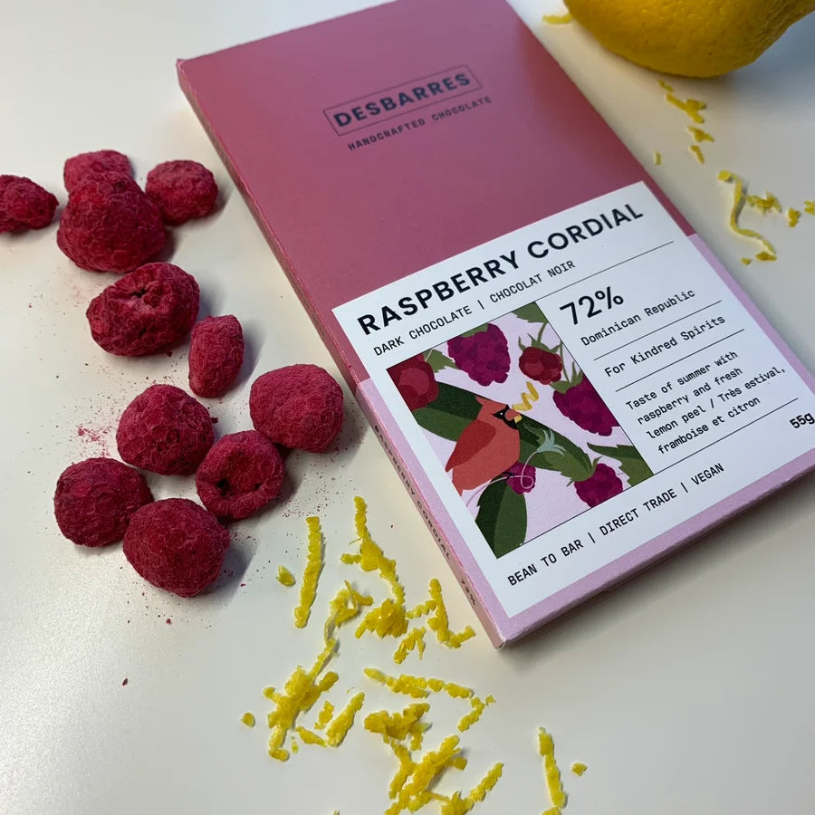 DesBarres 72% Dominican Republic Raspberry Cordial 60g