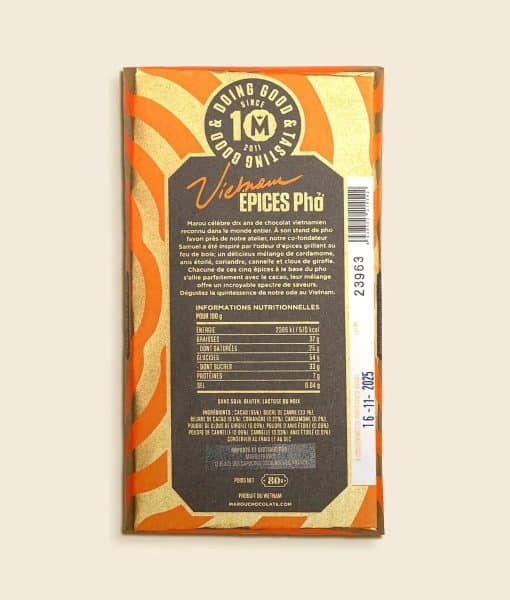 Marou Pho Spices 65% Dark 80g