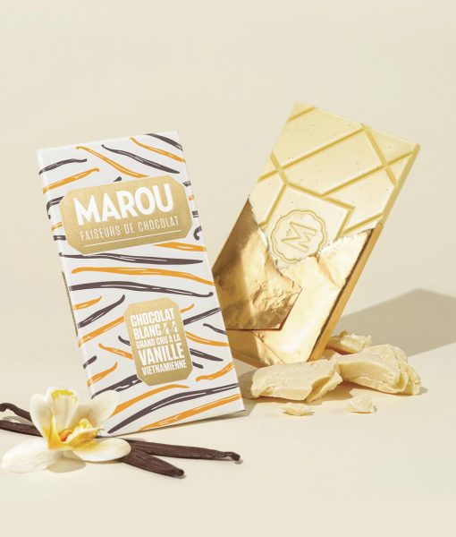 Marou White Chocolate with Vietnamese Vanilla 44% White 80g