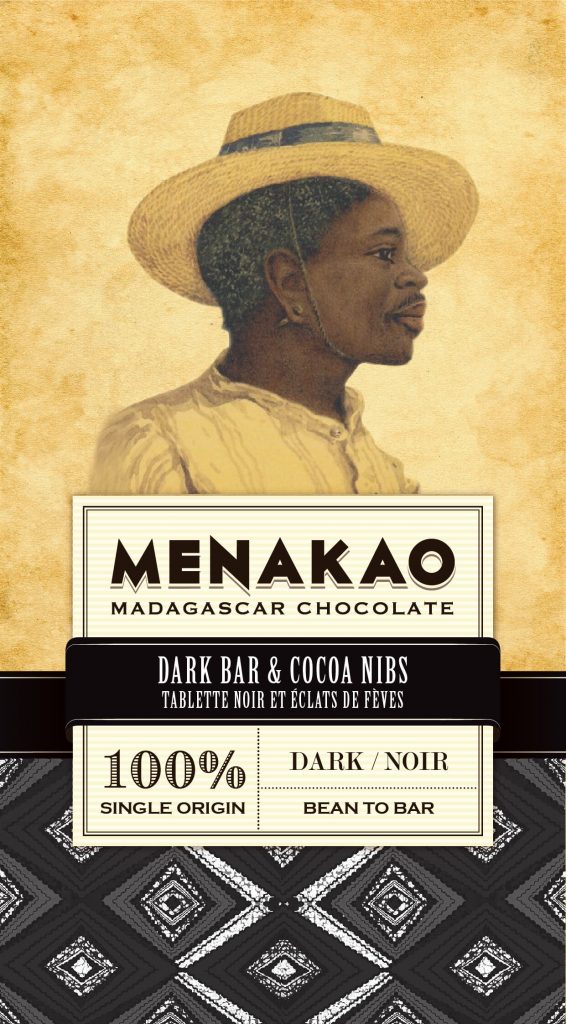 Menakao 100% Dark with Cocoa Nibs 75g