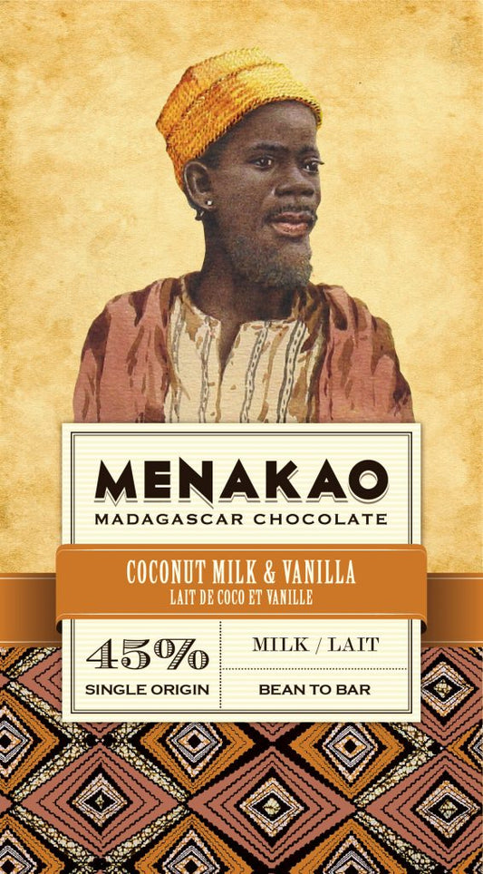Menakao 45% Coconut Milk & Madagascar Vanilla 75g