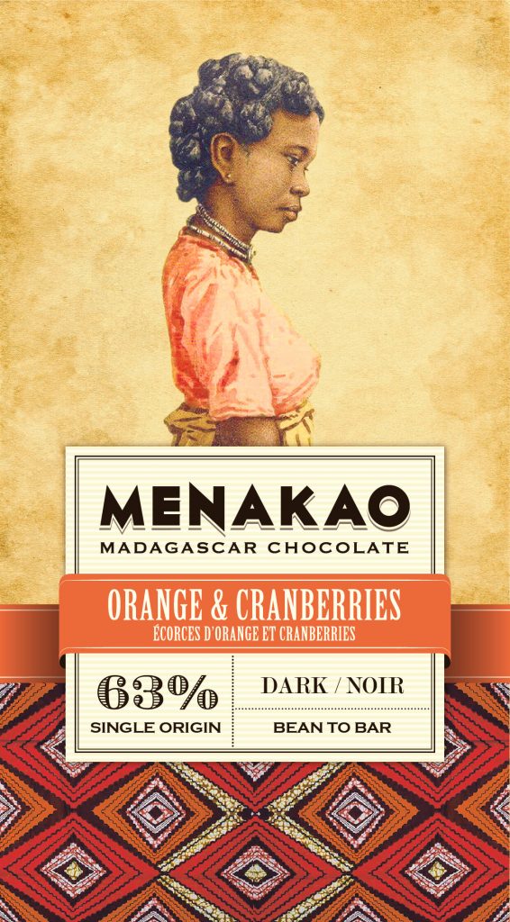Menakao 63% Dark with Orange & Cranberries 75g