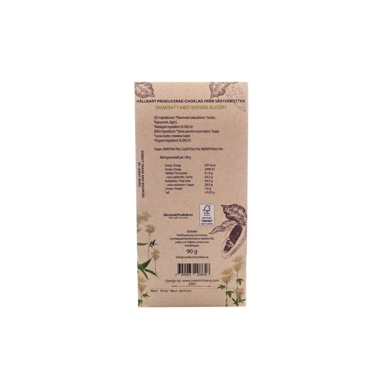 Nordic Chocolate Meadowsweet 70% 90g