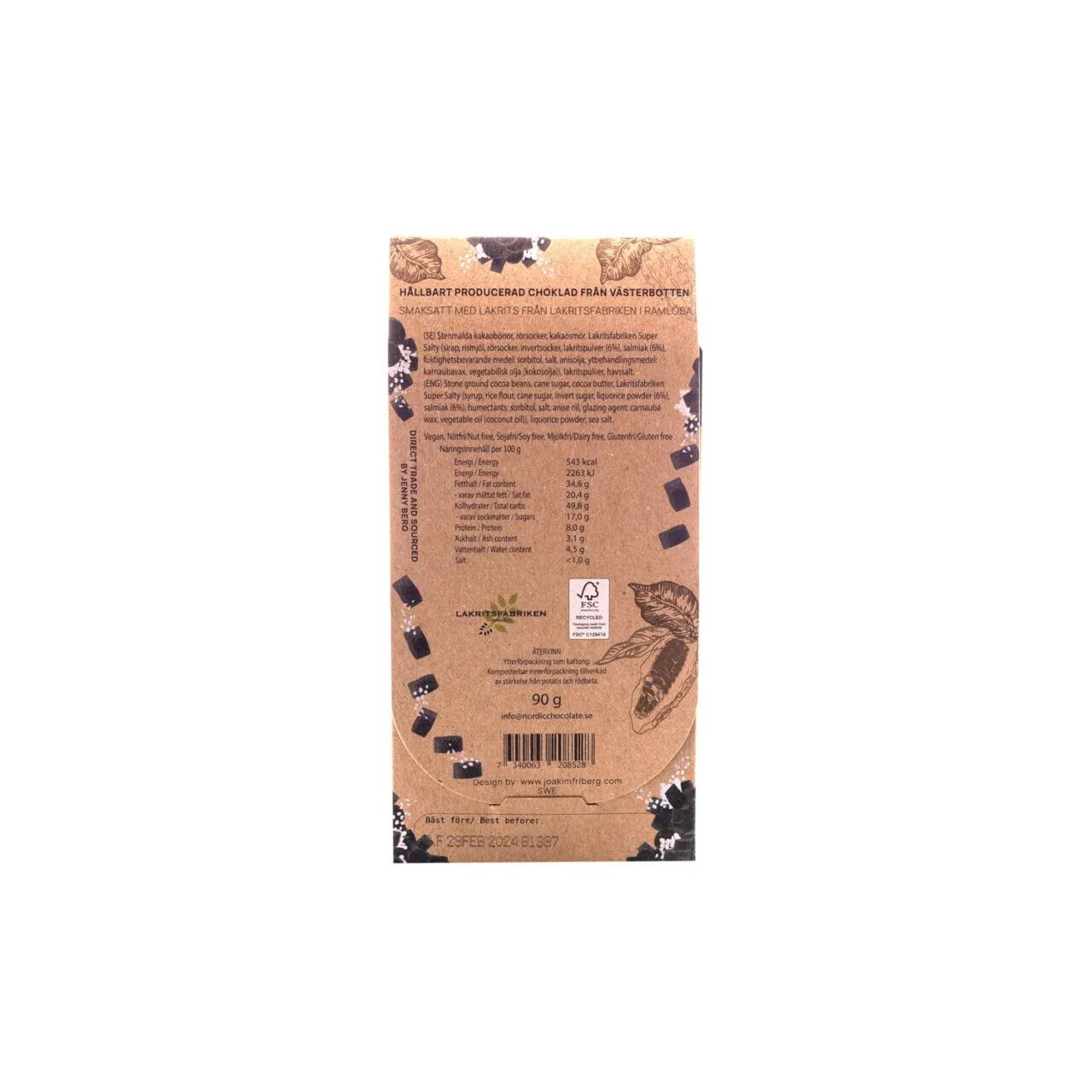Nordic Chocolate Lakrits 65% 90g