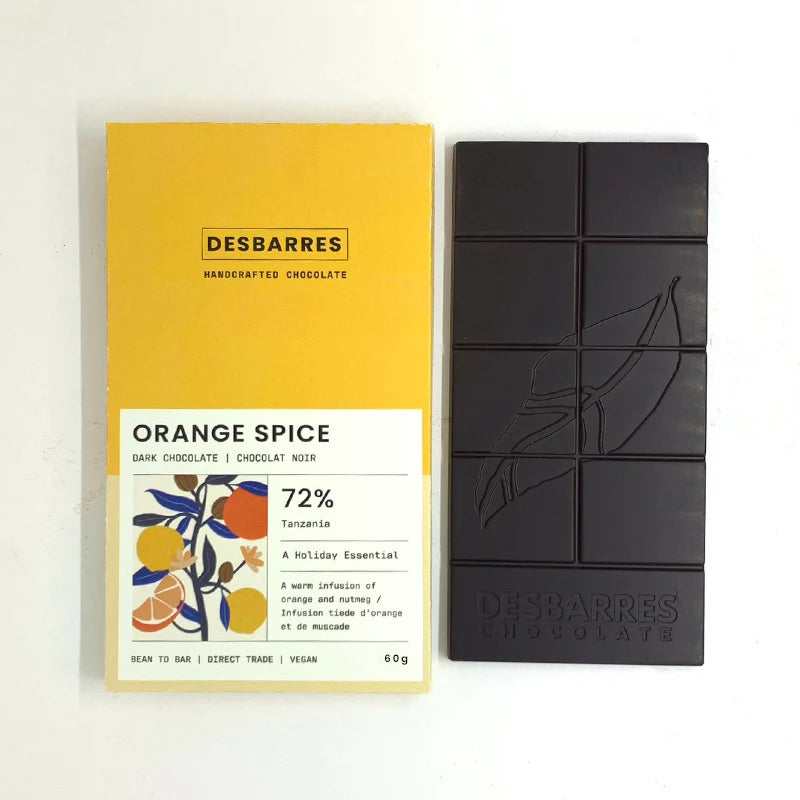DesBarres 72% Tanzania Orange Spice 60g