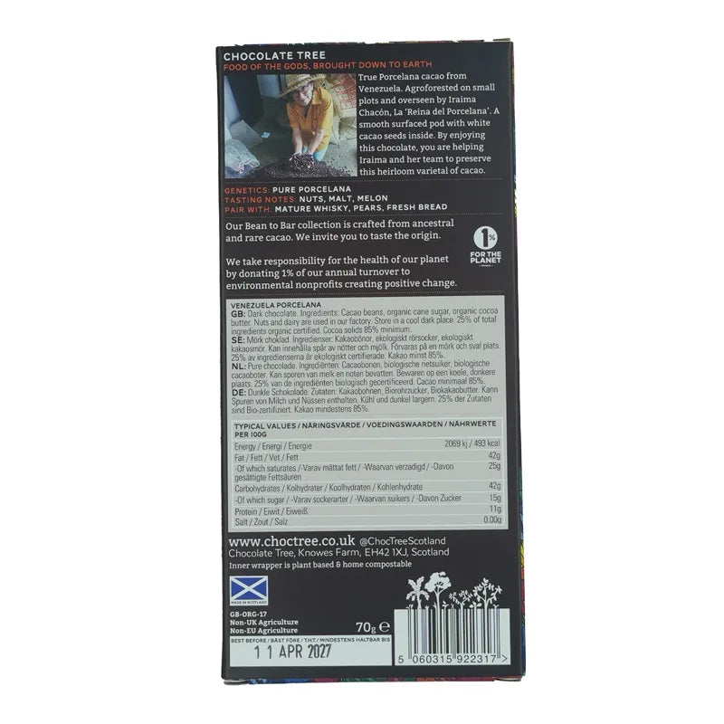 Chocolate Tree Venezuela Porcelana 85% 70g
