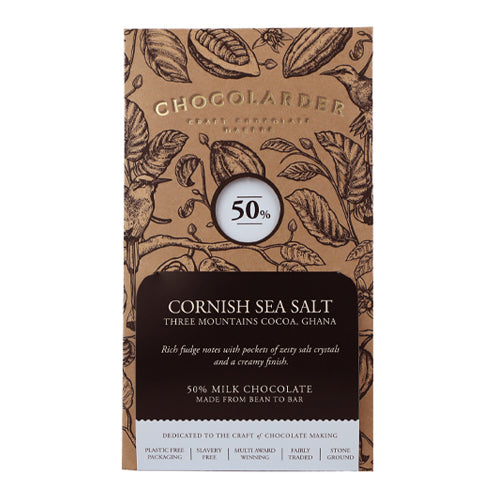 Chocolarder Cornish Sea Salt 50% Milk 70g