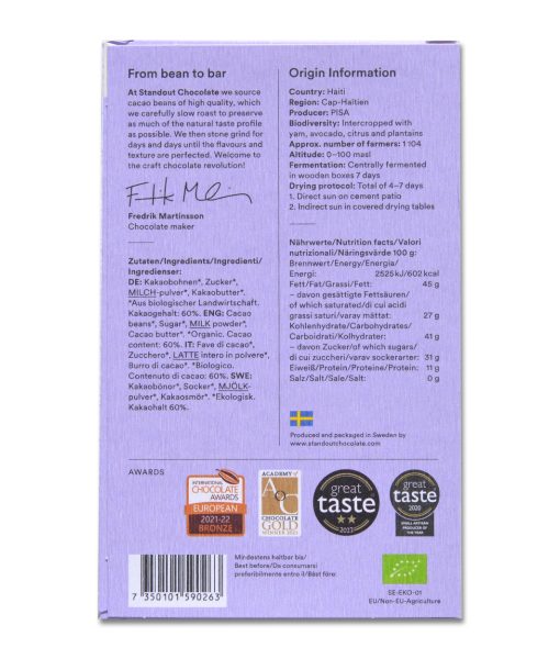 Standout 60% Haiti Cap-Haitien Dark Milk 50g