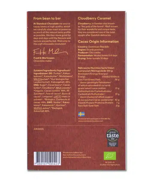 Standout 49% Milk Cloudberry Caramel 50g