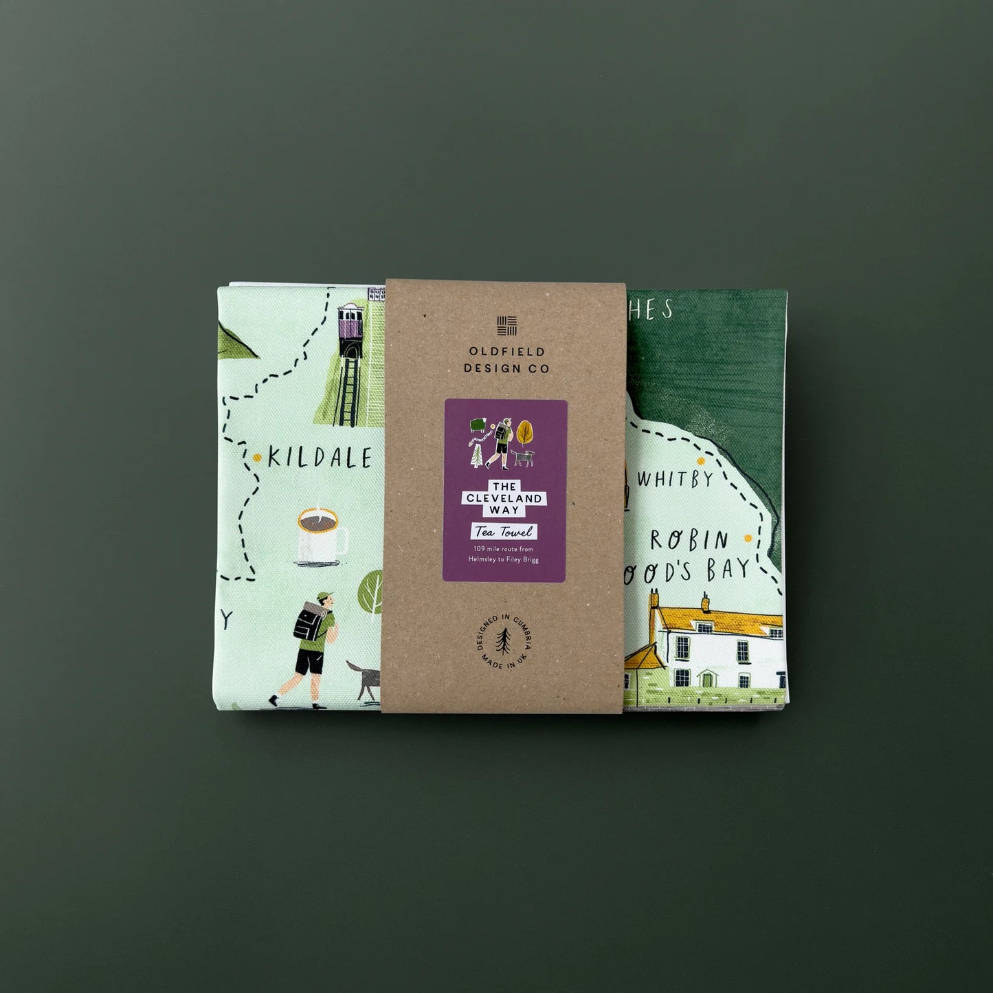 Oldfield Design Co Cleveland Way Tea Towel