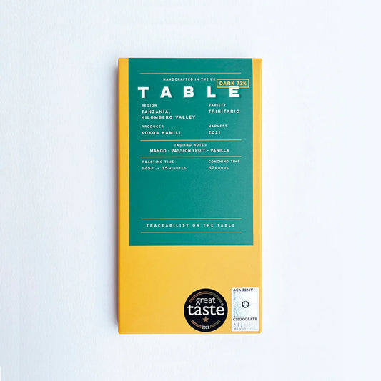 Table Tanzania 72% Dark Chocolate 70g