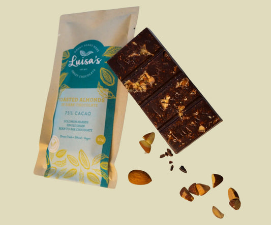 Luisa's Toasted Almonds 75% Solomon Islands 50g