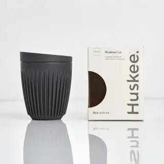 Huskee Cup + Lid 8oz - Charcoal