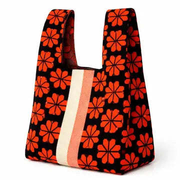 Sunburst Bloom - Knitted Bag - Orange