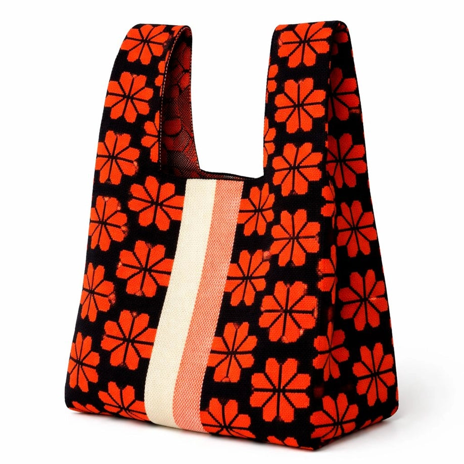 Sunburst Bloom - Knitted Bag - Orange