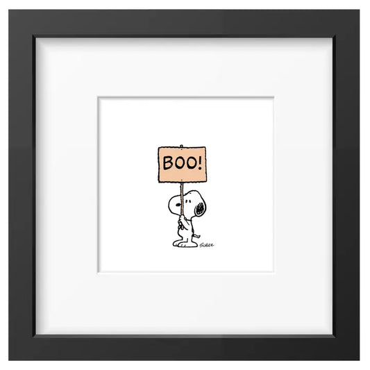 Peanuts Boo Framed Print Handmade