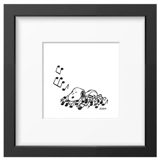 Peanuts Bed of Notes Framed Print