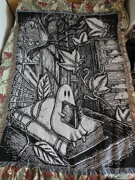 Library Ghost Jaquard Woven Tapestry