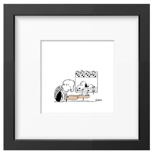 Peanuts Music Framed Print Handmade