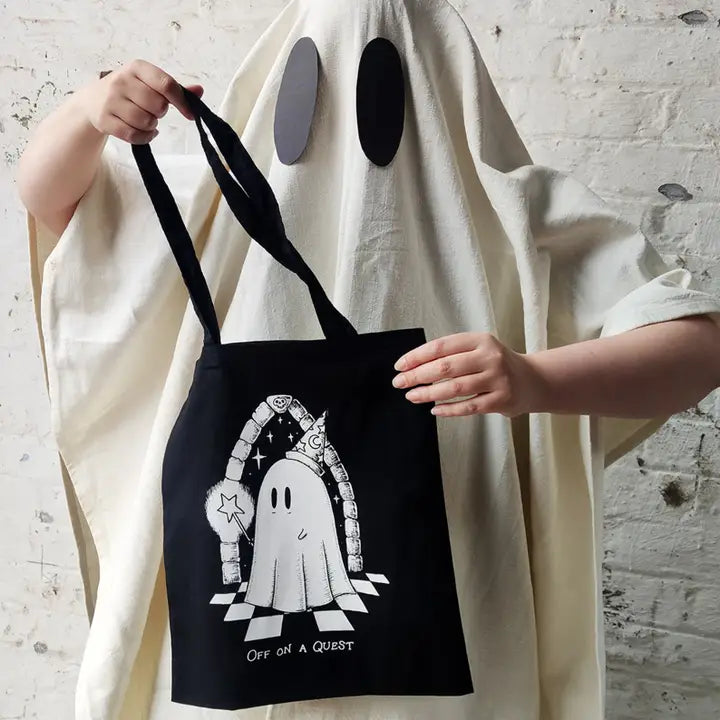 Wizard Ghost "Off On A Quest" Tote Bag