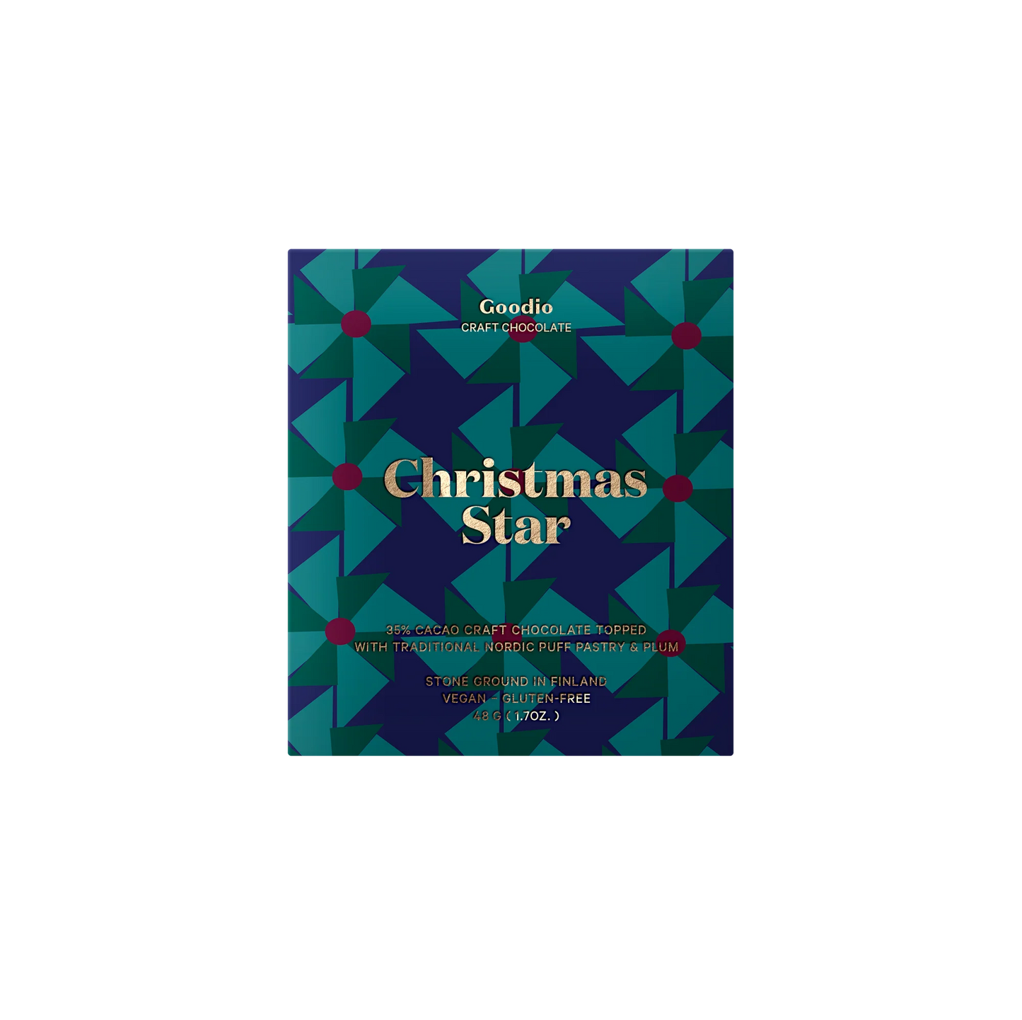Goodio Christmas Star Chocolate 35% 48g