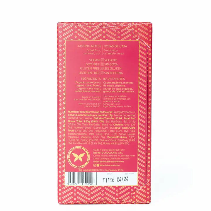 Definite Finca Elvesia 65% Coffee and Sea Salt 50g