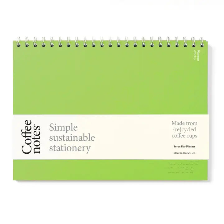 Coffee Notes - Lime Green Weekly Planner