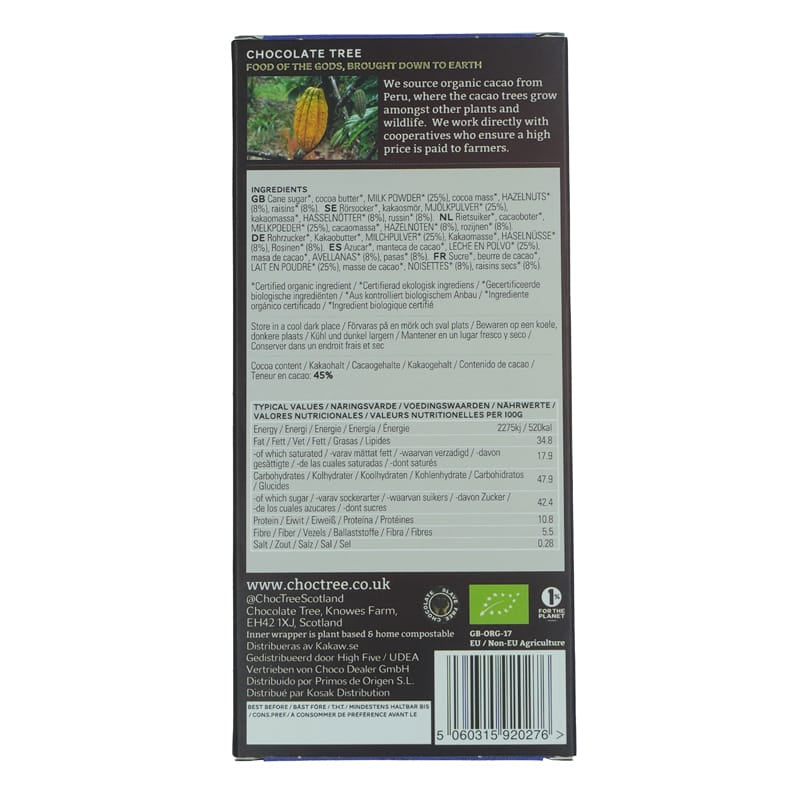 Chocolate Tree Fruit & Nut 100g