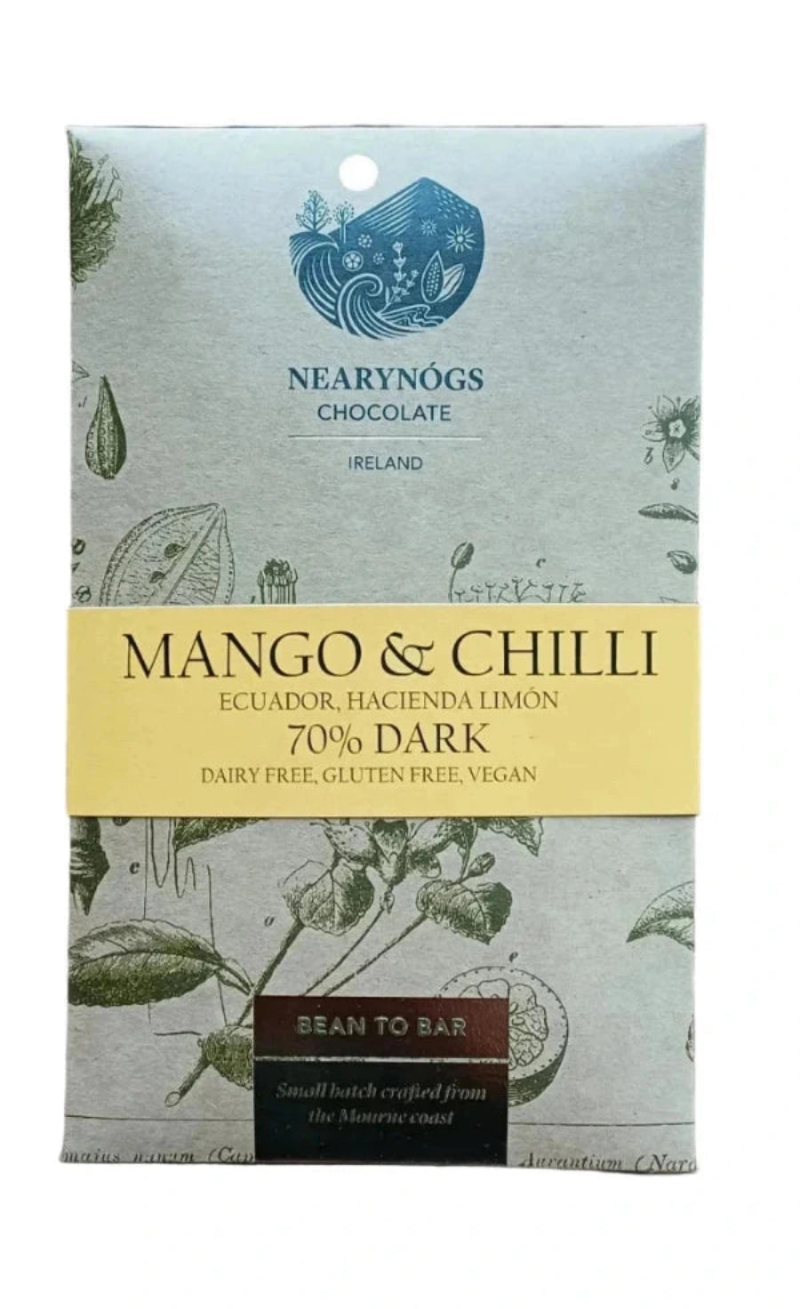 Neary Nogs 70% Ecuador Mango & Chilli Chocolate Bar 60g