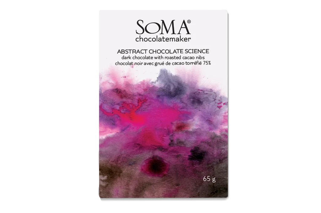 Soma Abstract Chocolate Science with Roasted Cacao Nibs 65g
