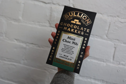 Bullion 44% Mint Choc Nib - Milk Enriched Bar 70g